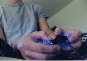 tex playing video games
